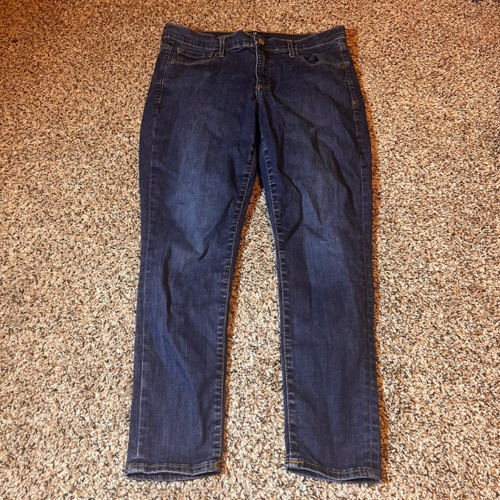 Gap Denim True Skinny Jeans Dark Wash Comfort Stretch Women's Size 31 Short